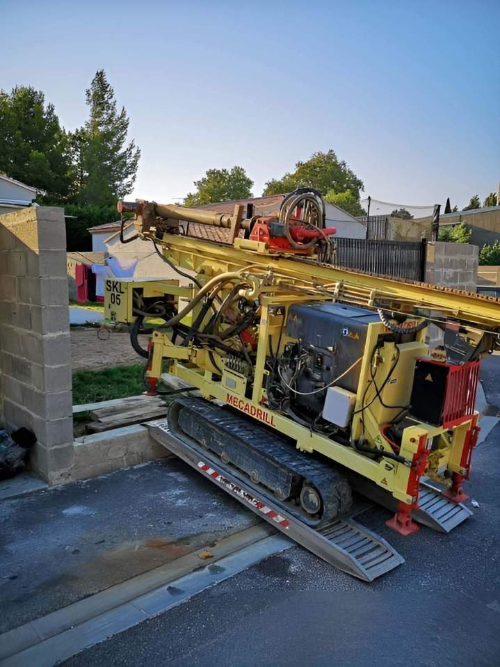 Foreuse MEGADRILL sur rampe, Orange