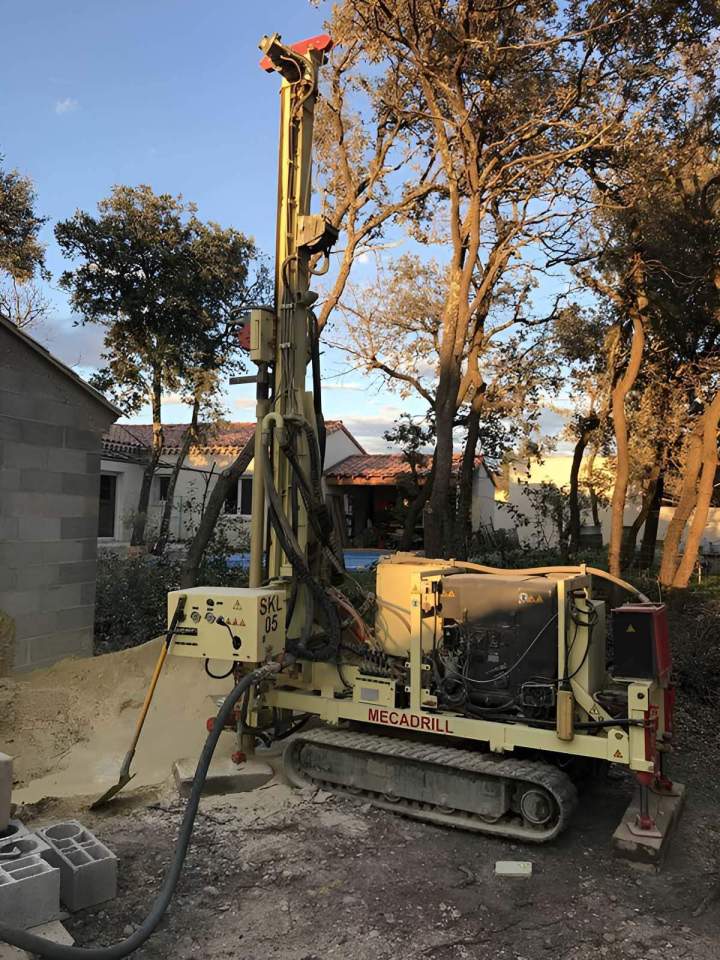 Forage géothermique en cours, Orange